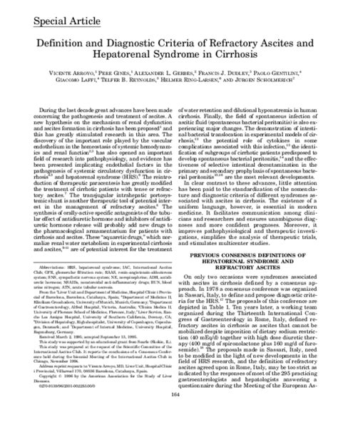 (PDF) Refractory Ascites and Hepatorenal Syndrome in Cirrhosis