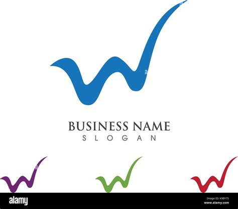 W Letter Logo Business Template Vector Icon Stock Vector Image Art