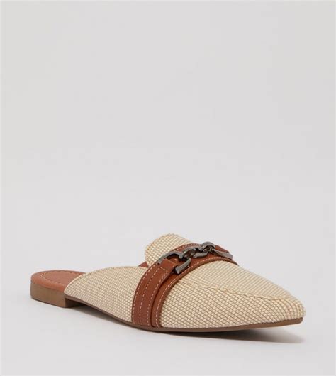 Buy His Hers Metal Accent Mules In Nude Thstreet Uae