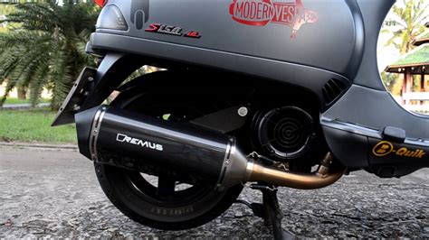 Vespa S Ie Remus Carbon Exhaust Youtube