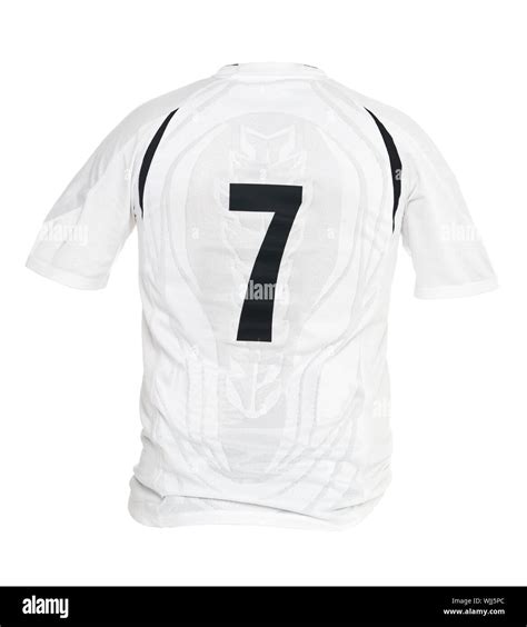 Football shirt with number 7 isolated on white background Stock Photo ...