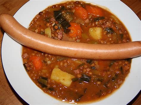 Schnelle Linsensuppe mit Wiener Würstchen von McMoe Chefkoch