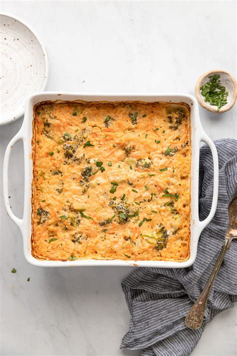 Cheesy Vegetarian Broccoli Rice Casserole