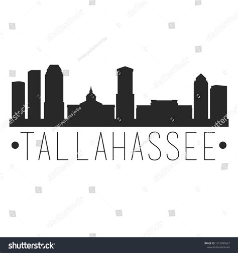 Tallahassee Florida City Skyline Silhouette City Stock Vector Royalty Free 1312997627