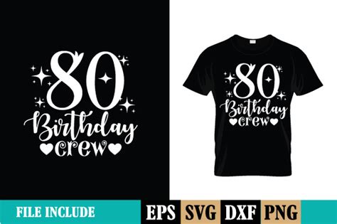 80th Birthday Crew Svg Graphic By Jotiscreation Creative Fabrica