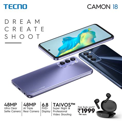 Tecno Camon 18 Brings 48mp Selfie And 48mp Rear Camera With Virtual Ram