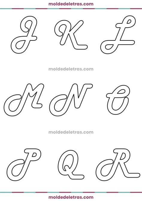 Moldes De Letras Cursivas May Sculas Y Min Sculas Stencil Lettering