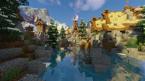 Hatterflee A Nordic Village Hot Springs Minecraft Map