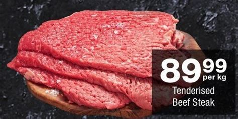 Tenderised Beef Steak Offer At Checkers