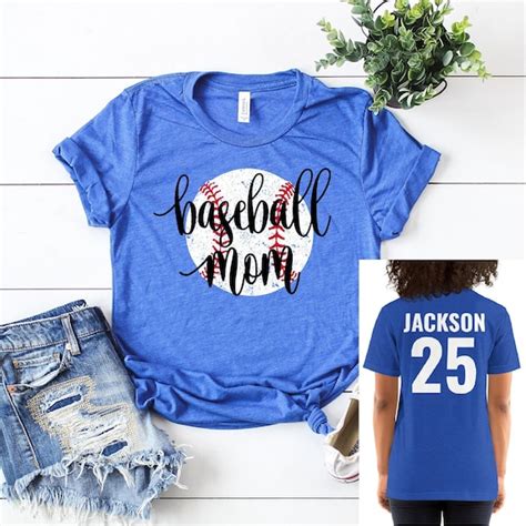 Baseball Mom Shirts Personalized Baseball Shirts For Women Etsy