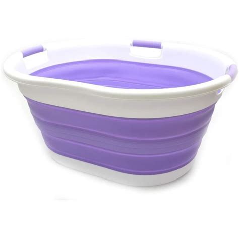 Litre Panier Linge Pliable En Plastique Poign Es Baignoire