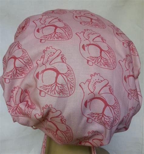 Heart Surgical Scrub Hat Theatre Cap Cardiac Anatomic Banded Etsy