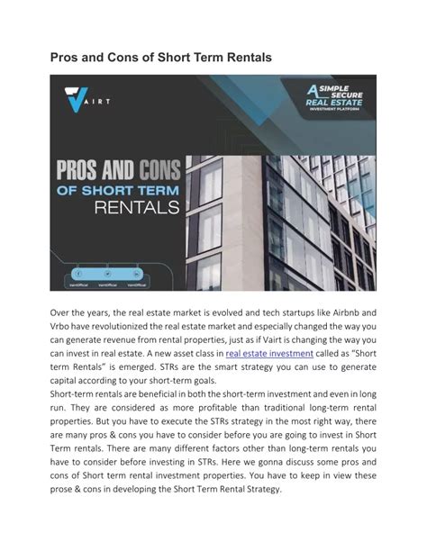 Ppt Pros And Cons Of Short Term Rentals Powerpoint Presentation Free Download Id 12011589