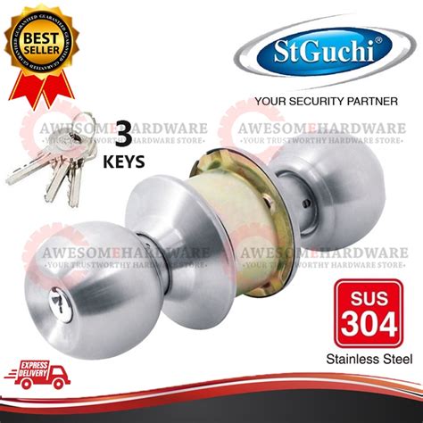 St Guchi 3600 Sus304 Stainless Steel Cylindrical Door Lock Tombol Pintu