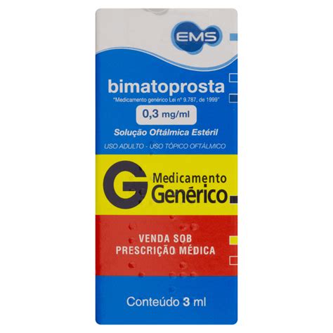 Bimatoprosta Genérico Ems Solução Oftálmica 3ml