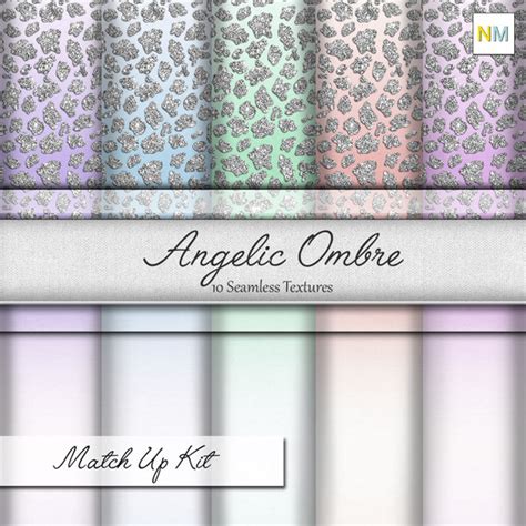 Second Life Marketplace Angelic Ombre Matchup Kit 10 Seamless Fabric Textures Nm