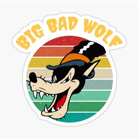 Big Bad Wolf Sticker For Sale By Skyafterdusk Redbubble