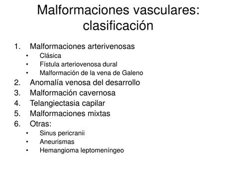 Ppt Diagn Stico Radiol Gico De Las Malformaciones Vasculares