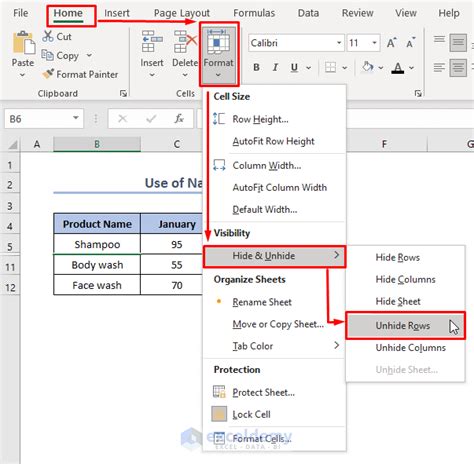 How To Unhide Rows In Excel 8 Quick Methods Exceldemy