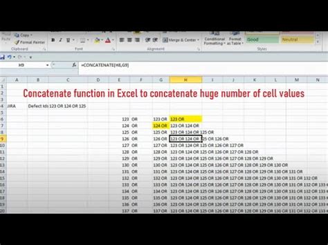 Concatenate Huge Number Of Cell Values In Excel With A Specific Text