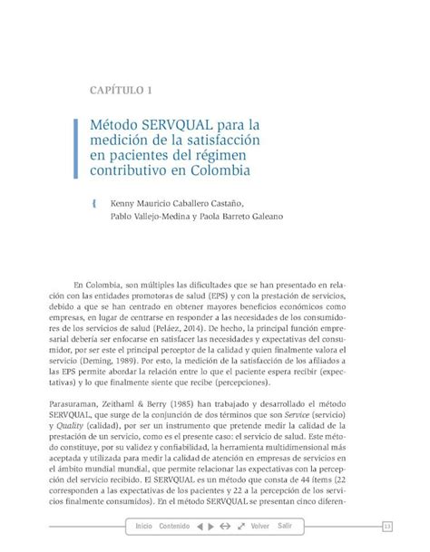 PDF Método SERVQUAL para la medición de la satisfacción en