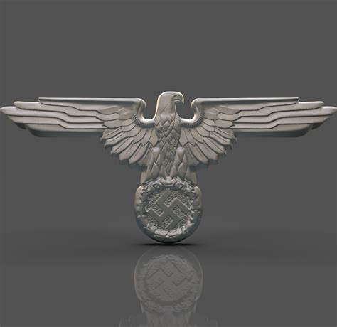 Ss Eagle Hat Badge 3d Model 3d Printable Cgtrader