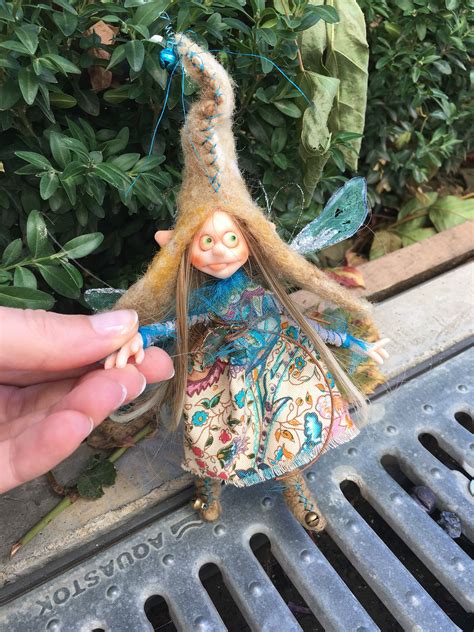 Woodland Fairy Doll In A Big Hat Tooth Fairy T Etsy Tooth Fairy