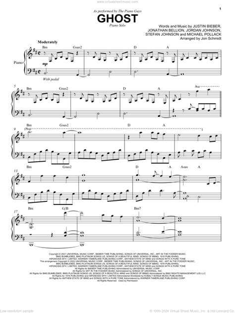 The Piano Guys Ghost Sheet Music For Piano Solo Pdf