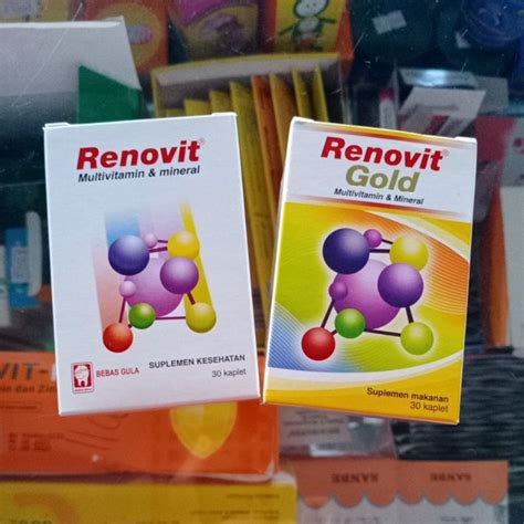 Jual Renovit Dan Renovit Gold Botol Isi 30 Multivitamin Dan Mineral