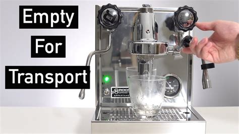 How To Empty Hx Espresso Machines For Transport Youtube