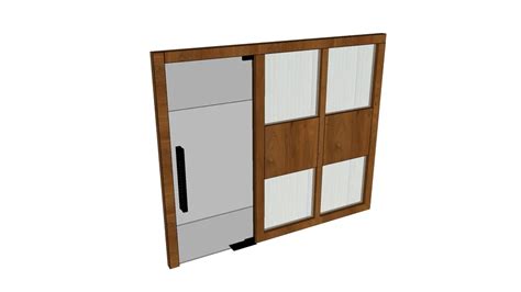 Wooden Partition Partition Glass Glass Door Partition 3d Warehouse