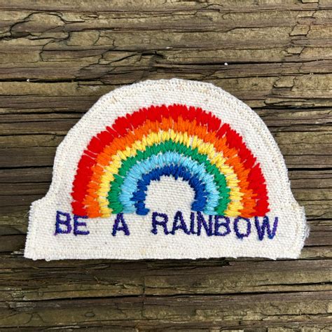 Be A Rainbow Handmade Canvas Patch Larkin And Larkin