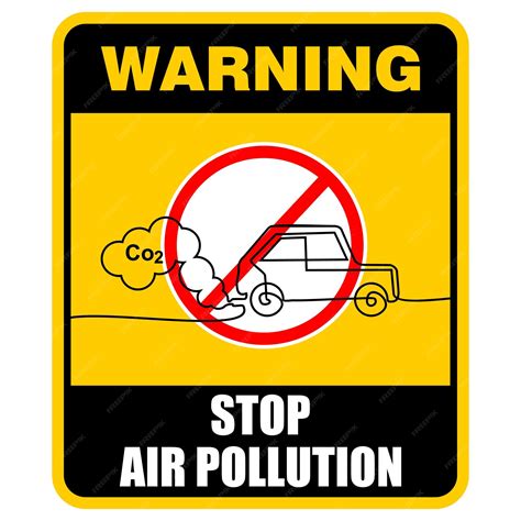 Premium Vector Stop Air Pollution One Line Drawing Vector Sign Vector