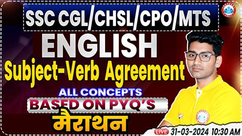 Ssc Cgl Chsl Cpo Mts Ssc Cgl English Marathon Subject Verb Agreement