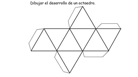 Cómo dibujar el desarrollo de un octaedro Muy fácil Paso a paso