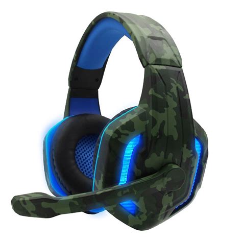 Headset Gamer Camuflado Xp Selva Tecdrive Pc Xbox One Ps Azul E