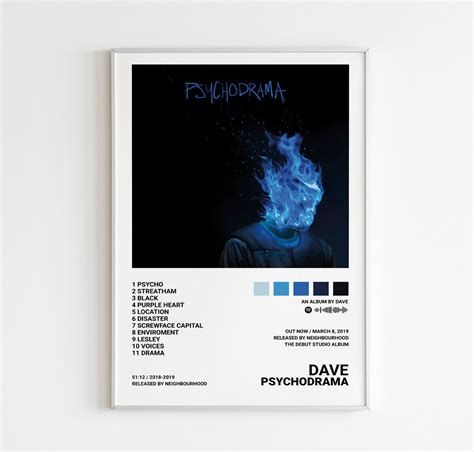 Dave Psychodrama Poster / Album Cover Poster Print Wall - Etsy