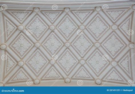 Graceful Beautiful Historical Bas Reliefs On The Facade Stock Image