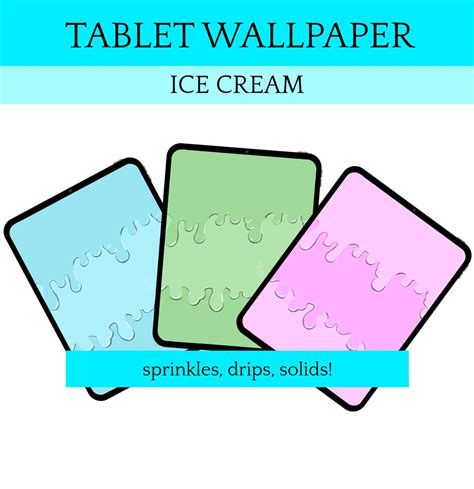 Ice Cream & Sprinkles Tablet Wallpaper Pack iPad Backgrounds - Etsy