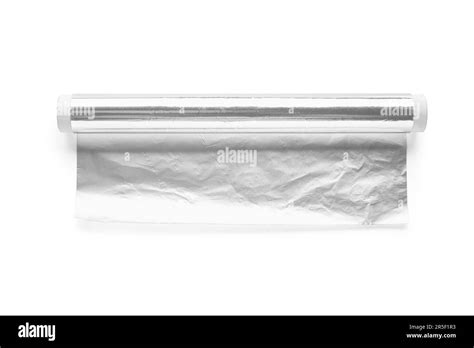 Aluminium Foil Roll Isolated On White Background Stock Photo Alamy