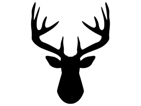 Tête de cerf silhouette wapiti tête clipart Vecteur Premium