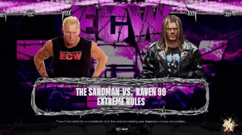 WWE 2K24 The Sandman Vs Raven YouTube