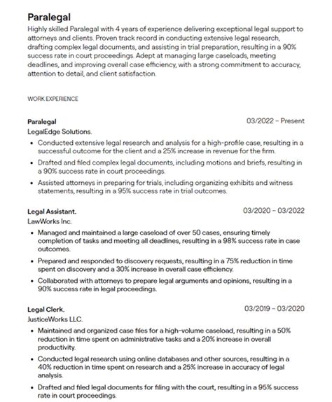 4 Legal Assistant Resume Examples With Guidance