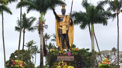 King Kamehameha The Great Statue In Hilo, Hawaii