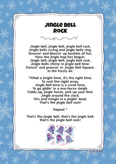 Jingle Bells Lyrics Printable Terrebook