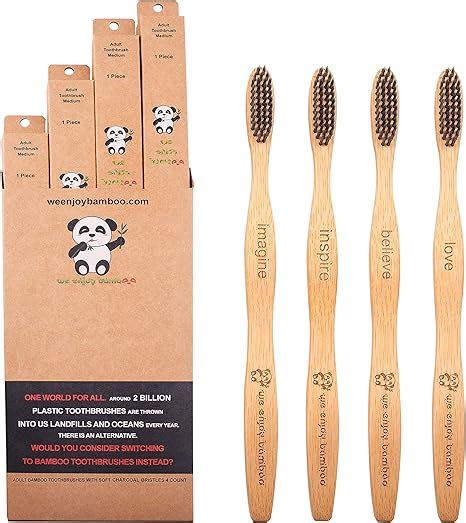 X Holz Bambus Zahnb Rsten Zero Waste Bamboo Toothbrush Vegane