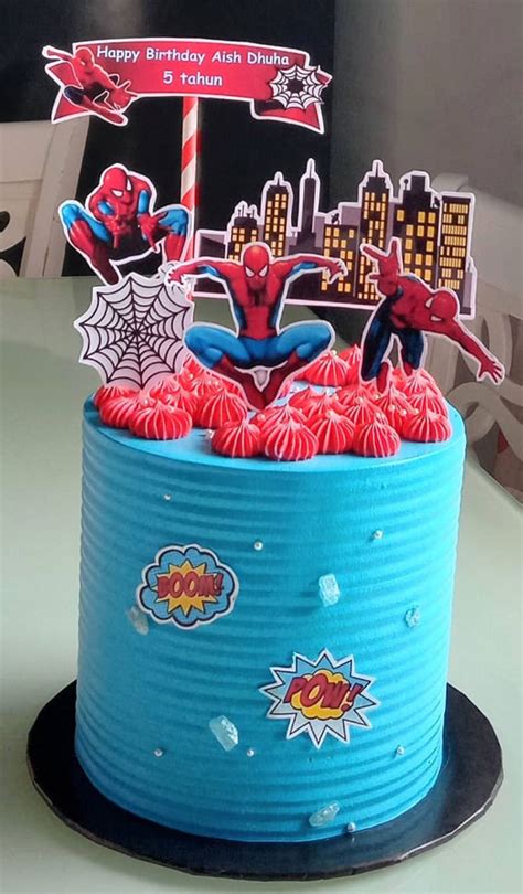 20spiderman Birthday Cake Ideas Blue Spiderman Cake