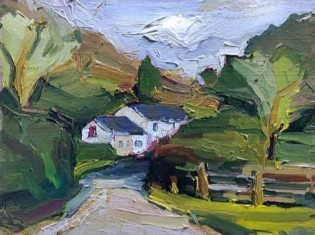 A little painting I did of Welsh farm cottages last year, using a ...