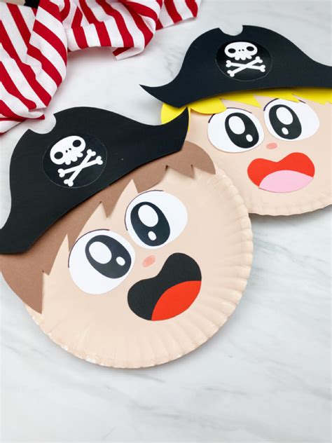 Paper Plate Pirate Craft For Kids Free Template