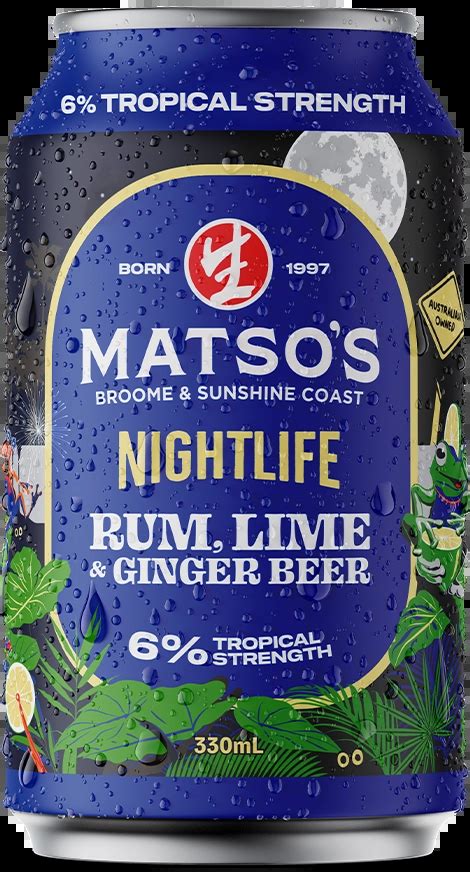 Nightlife Ginger Beer With Rum Lime Matsos